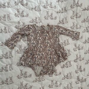 Kate Quinn Cornflower Ditsy Long Sleeve Ballerina Bodysuit 6/12m